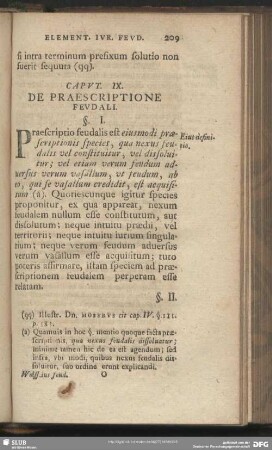 Caput.IX. De Praescriptione Feudali