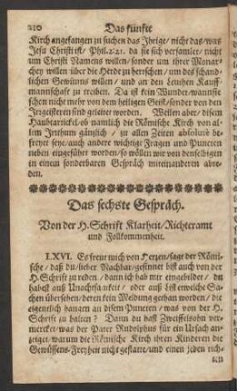 Das sechste Gespräch.
