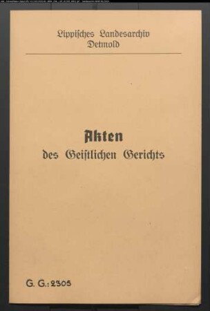 Schreiben in Ehesachen Tonieß Brenniker (Brenker) zu Tintorf [Tintrup] und Ilsche Schroders, wegen einer Eheklage