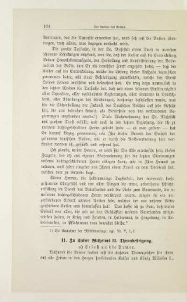 11. Zu Kaiser Wilhelms II. Thronbesteigung