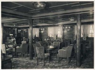Passagierschiff "New York" & MS New York : Passagierschiff "New York" der Hamburg-Amerika Linie (HAL). Damensalon II. Klasse (Ausstattung Deutsche Werkstätten AG Hellerau)