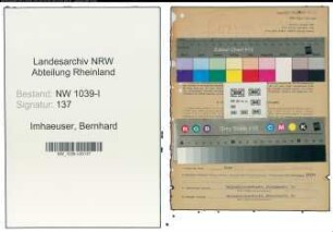 Entnazifizierung Bernhard Imhaeuser , geb. 12.07.1907 (Chemotechniker)