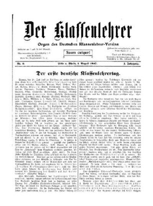 Der erste deutsche Klassenlehrertag