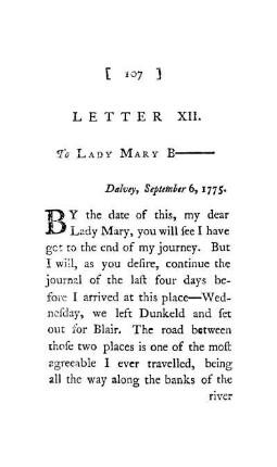LETTER XII. - To Lady Mary B