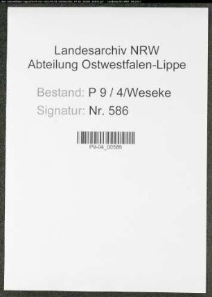 Sterberegister Standesamt Weseke