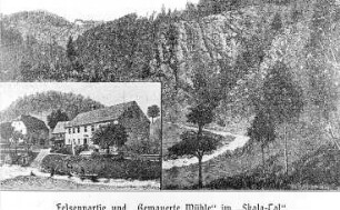Löbau-Bellwitz. "Gemauerte Mühle" im Skalatal, 1904, Repro