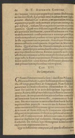 Cap. XVI. De Comparatis.