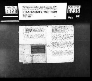 Weistum des Gerichts zu Sendelbach (Sentelbach) über die Rechte des Klosters Neustadt (Newenstat) zu Pflochsbach (Phloxbach) und Sendelbach.