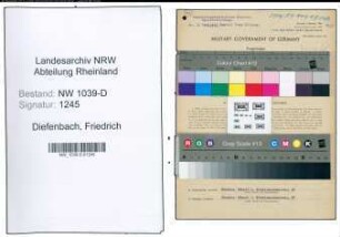 Entnazifizierung Friedrich Diefenbach , geb. 30.08.1889 (Baurat)