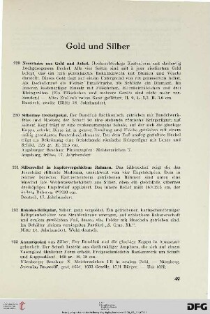 Gold und Silber (Nr. 229-238)