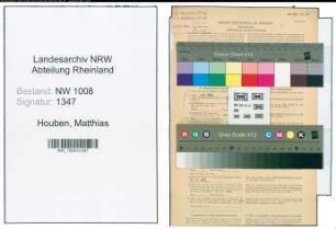 Entnazifizierung Matthias Houben , geb. 21.04.1906 (Arbeiter)