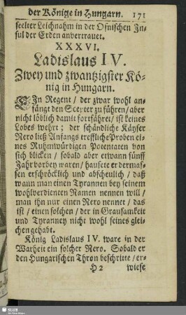 XXXVI. Ladislaus IV. Zwey und zwanzigster König der Hungarn