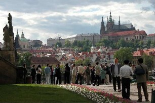 Prag - Hradschin und Veitsdom : Blick auf den Hradschin und auf den Veitsdom. Aufgenommen 2004 in Prag