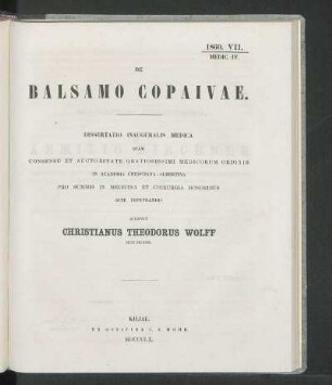 De Balsamo Copaivae.
