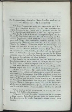 47. Versammlung deutscher Naturforscher und Aerzte zu Breslau (17-24. September)