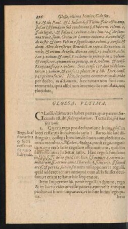 Glossa, Ultima.