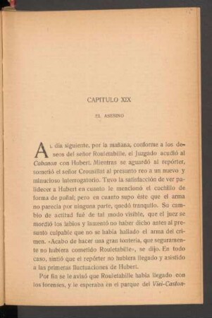 Capítulo XIX - El asesino