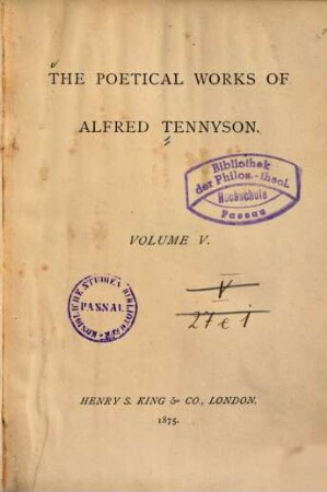 The poetical works of Alfred Tennyson, 5
