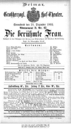 Die berühmte Frau