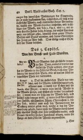 Das 5. Capitel. Von den Brust- und Hals-Wunden.