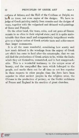 Chapter II: Ancient critics on art