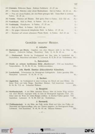 Gemälde neuerer Meister (Nr. 258-319)