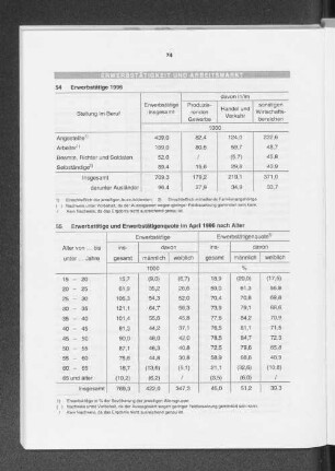 Erwerbstätige 1996