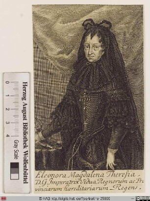 Bildnis Eleonora Magdalena Theresia, römisch-deutsche Kaiserin, geb. Prinzessin von Pfalz-Neuburg