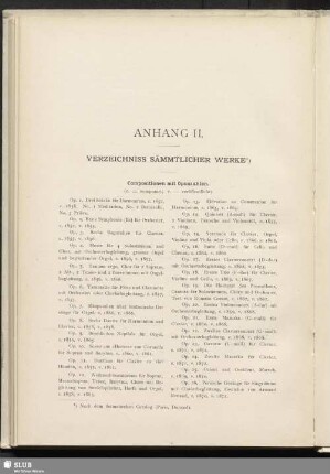 Anhang II. Verzeichnis sämmtlicher Werke