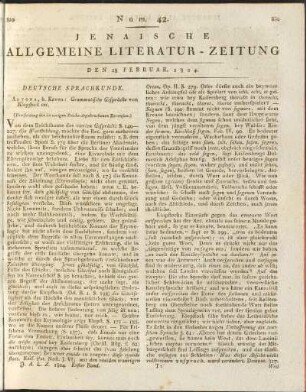 Num. 42. Den 18. Februar 1804