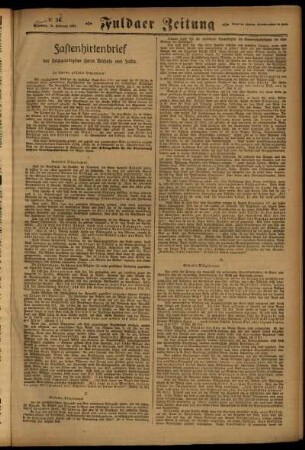 Zweite Ausgabe vom Dienstag, den 15. Februar 1921.