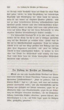 238-256 Die Stellung der Pietisten zur Unionsfrage
