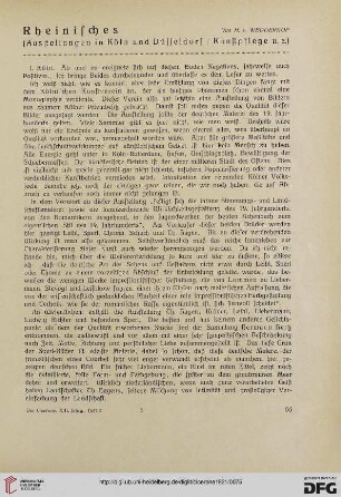 13.1921: Rheinisches : (Ausstellungen in Köln und Düsseldorf /