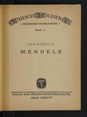 Mendele / Schm. Gorelik
