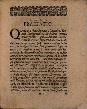 Dissertationem Jvridicam De Alienatione Fevdorvm Lvsatiae Svperioris