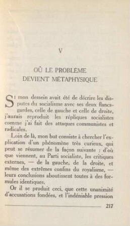 V Où Le Probléme Devient Métaphysique