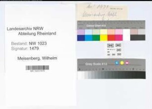 Entnazifizierung Wilhelm Meisenberg , geb. 21.09.1900 ()