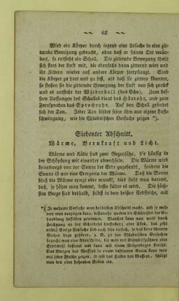 Siebenter Abschnitt. Wärme, Bernkraft und Licht