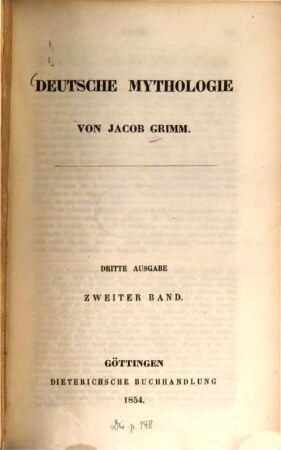 Deutsche Mythologie. 2