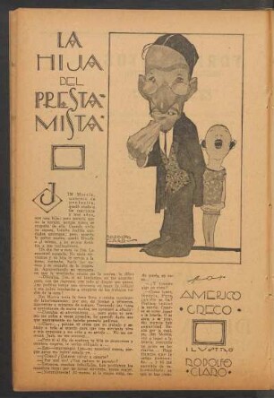 La hija del prestamista : Ilustró Rodolfo Claro