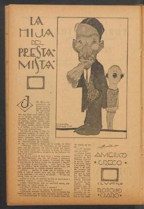 La hija del prestamista : Ilustró Rodolfo Claro
