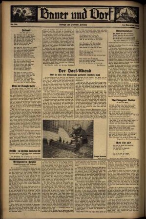 Zweite Ausgabe vom Montag, den 14. Dezember 1936.