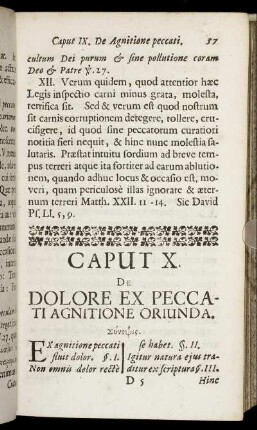 Caput X. De Dolore Ex Peccati Agnitione Oriunda
