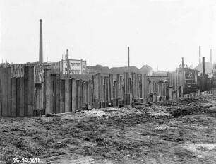 Bau der alten Kanalbrücke Minden/MLK