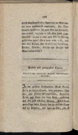 Sieben und zwanzigstes Kapitel. Consilium abeundi wegen superkluger Streiche.