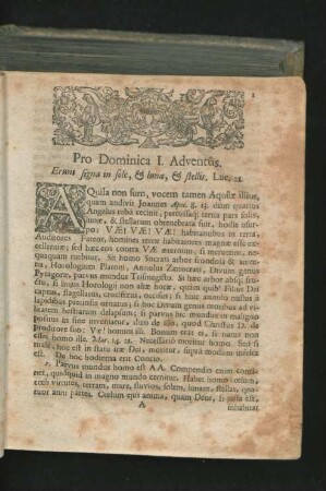Pro Dominica I. Adventus - Pro Dominica IV. Adventus.
