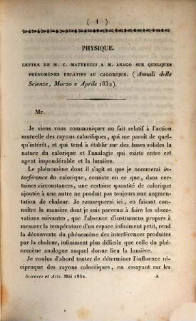 Bibliothèque universelle des sciences, belles-lettres, et arts. Sciences et arts. 50. 1832