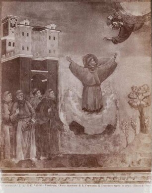 Giotto di Bondone: Ekstase des Heiligen Franziskus. Fresko, Oberkirche, Basilika San Francesco, Assisi