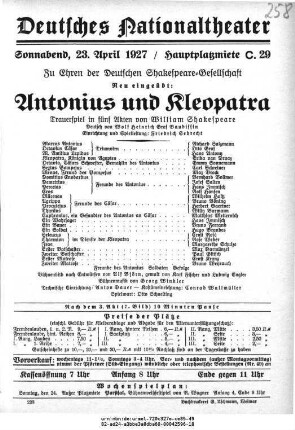 Antonius und Cleopatra