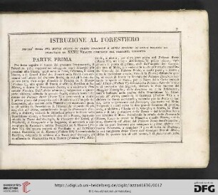 Istruzione al Forestiero